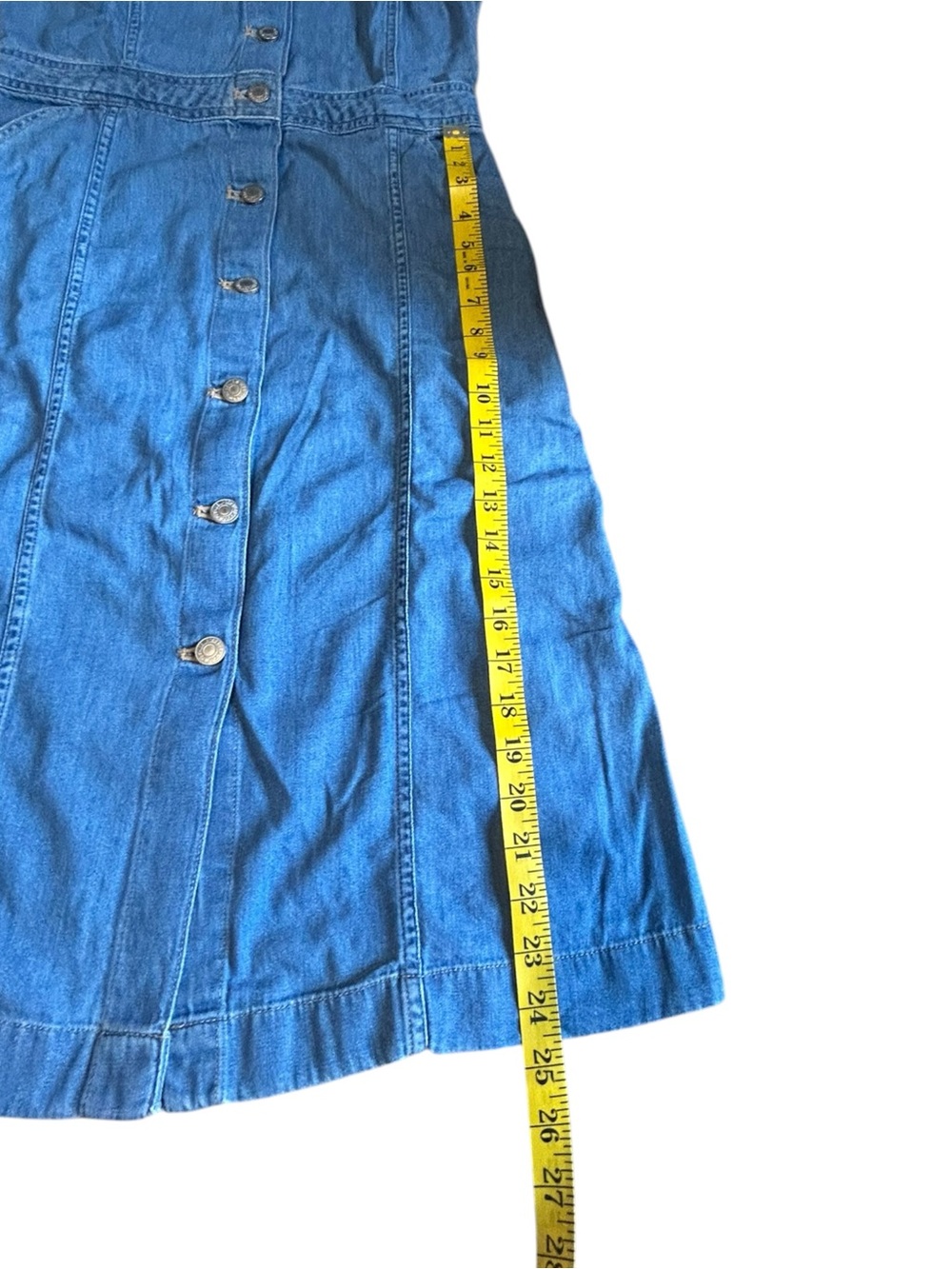 Levi’s Premium Cherie Denim Button Front Midi Dress Small - Picture 9 of 16